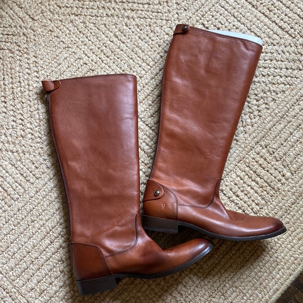Frye leather riding boot extended calf size 10